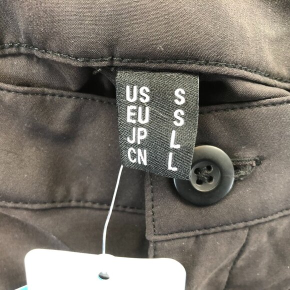 NWT Magco Msen Womens Cargo Pants Small Black Outdoors Capri Elastic Waist Casua - Picture 4 of 13